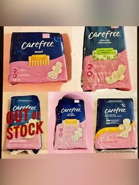 Carefree Maxi & Ultra Thin Pads 5 packs